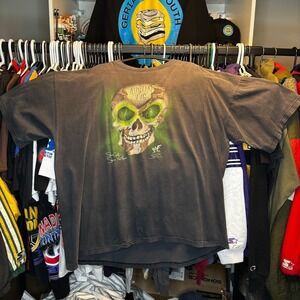 Vintage 1998 Stone Cold Steve Austin 3:16 Skull T Shirt WWF WWE XL Black